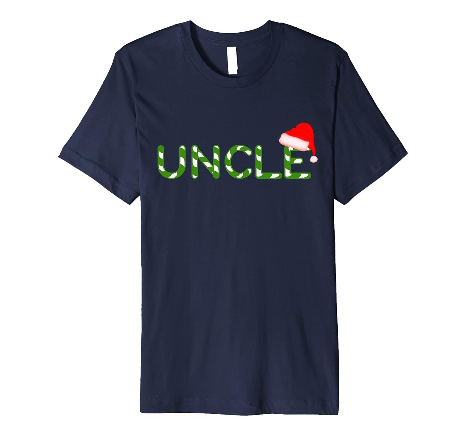 Mens Uncle Christmas Santa Family Matching PJ Candy Cane TShirt-ANZ