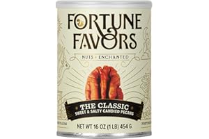 Fortune Favors Candied Pecans, Sweet and Salty Snack, Hand Crafted in Small Batches, USA-Grown (16oz, Classic)