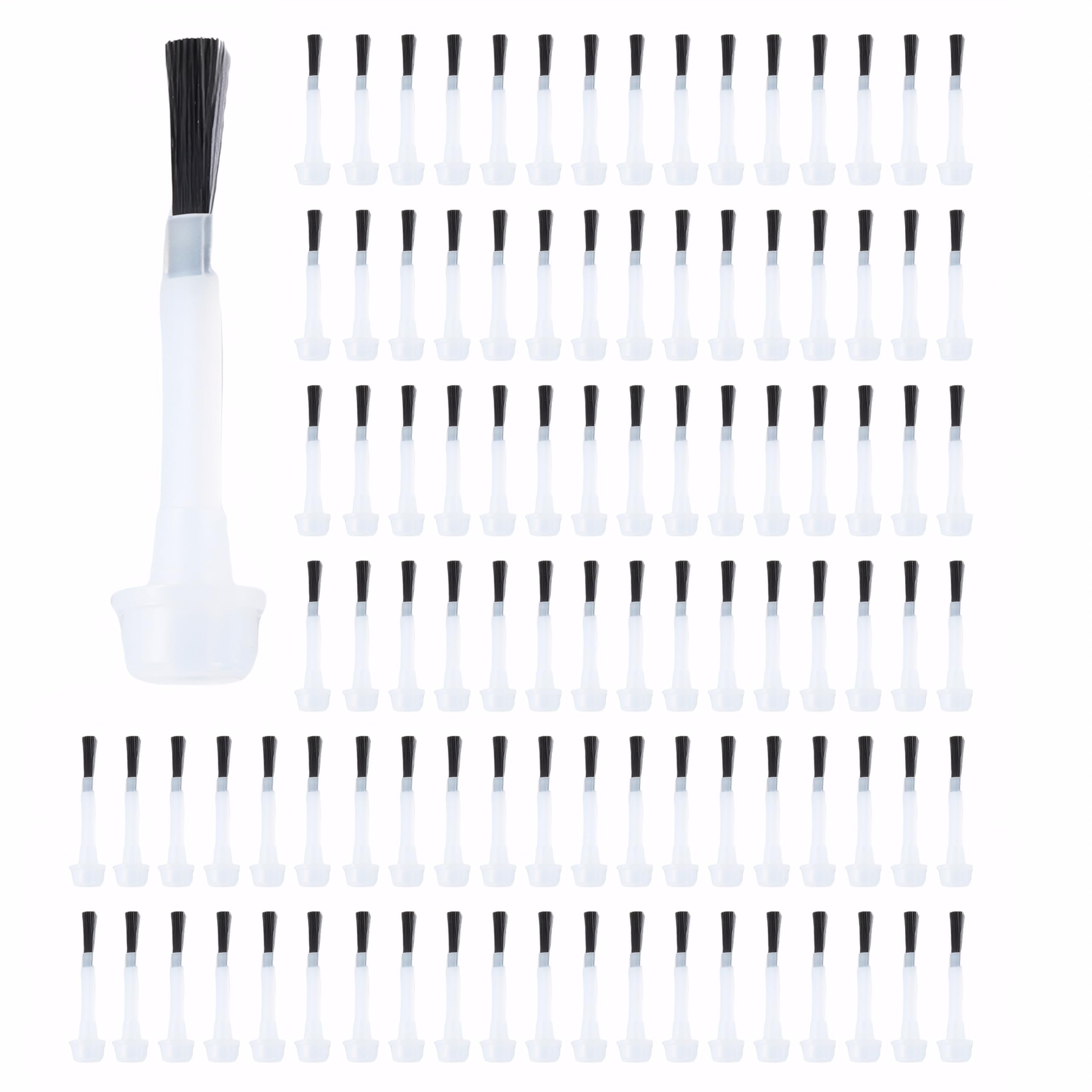 Photo 1 of 100 PCS Nail Polish Brush Replacement,Mini Replacement Nail Polish Brushes,DIY Salon Quality, Soft Bristles, for DIY Nail Art Salon,Disposable
