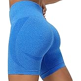 Aoxjox Booty Contour Seamless Workout Biker Shorts for Women Tummy Control High Waisted Athletic Running Yoga Short 5"