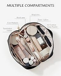 EACHY Travel Makeup Bag, Large Capacity Cosmetic