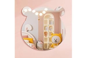 SJTYDX Shatterproof Acrylic Mirror Non-Glass Unbreakable Cute Decoration Mirror Wall Stickers Art for Entrance Living Room Ba