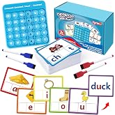 Torlam CVCC &amp; CCVC Word Games, Sight Words Flash Cards Spelling Reading Learning Phonics Games for Kids, Speech Therapy Toy, Kindergarten Classroom Must Have Learning Activities Homeschool Supplies