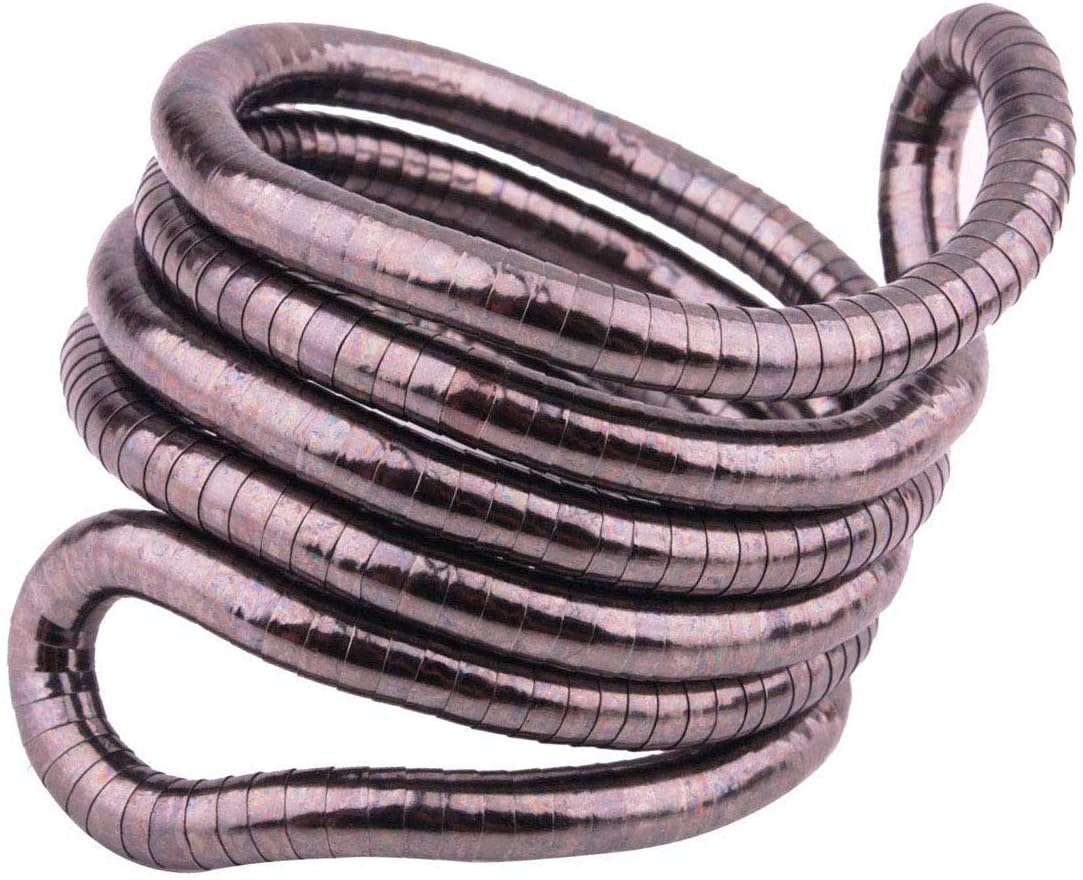 HOPEANT Flexible Bendable Snake Bracelet Wrap Bangle Twistable Adjustable Neck Collar Choker Necklace Waistband 88-90cm/about 35inch black