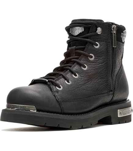 Harley-Davidson Scout Black 7-Inch Leather Boots, Side Entry