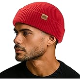 TOP-EX PolarWool™ 100% Merino Wool Fisherman Beanie Hat | Soft Single Layer Warm Short Sailor Trawler Cap for Men Women
