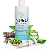 Nuru Massage Gel 8.45 fl oz, Organic Aloe Vera, Water Based, Body-to-Body | Body-to-body massage oil alternative. Organic aloe vera, seaweed, green tea, licorice &amp; vitamin B5. Paraben free.