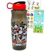 Disney Mickey Mouse Water Bottle for Kids, Boys School Supplies Bundle with Reusable Canteen Plus Stickers and More | Mickey Water Bottle Set