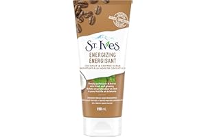 St. Ives Energizing Face Scrub for fresh, glowing skin Coconut & Coffee 100% naturally sourced facial exfoliator 150 mL
