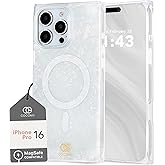 Cocomii Retangle Case for iPhone 16 Pro, Compatible with MagSafe, Pearlescent Opal