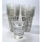 20 8oz Disposable Graduated Clear Plastic Cups for Mixing Paint, Stain, Epoxy, Resin