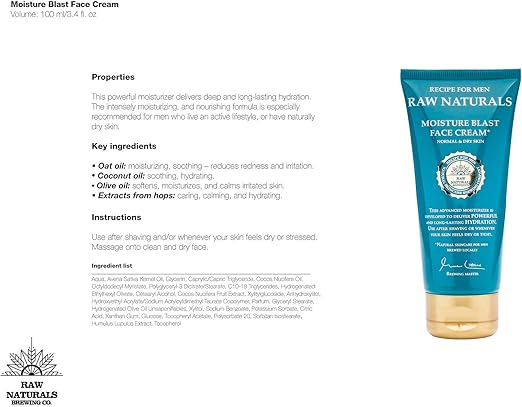 raw naturals face cream