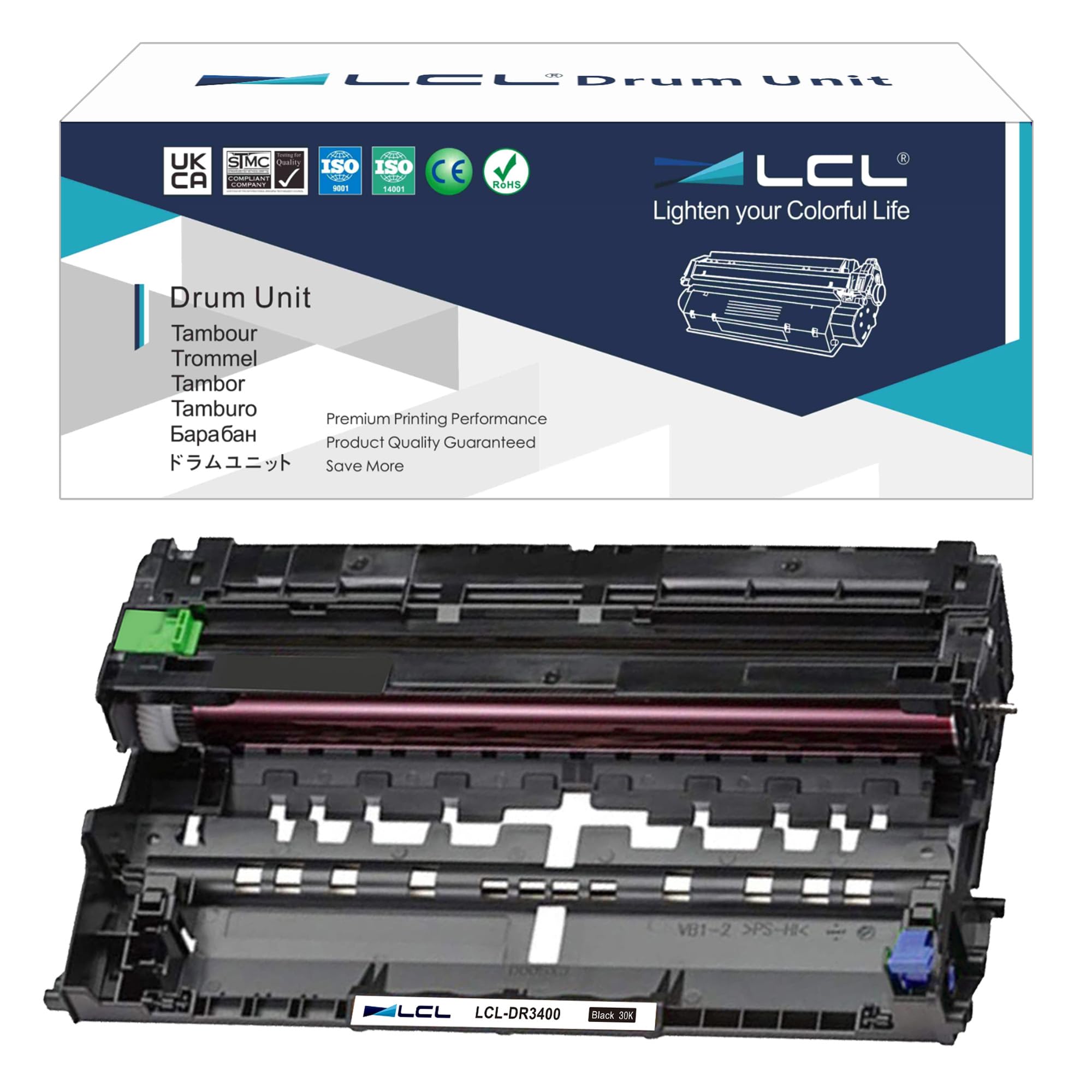 LCL Compatible Drum DR3400 DR-3400 DR3400XL High Yield Replacement for Brother MFC-L6900DW MFC-L7903DW MFC-L7903DWF MFC-L6803DW MFC-L6803DWF DCP-L6600DW MFC-L5750DW MFC-L5800DW 1PK