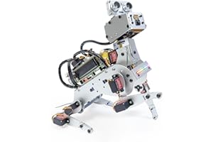 SunFounder PiDog AI Robot Dog Kit for Raspberry Pi 5/4/3B+/Zero 2W, LLMs ChatGPT-4o/Gemini/Grok, Voice&Video Recognition, Pyt