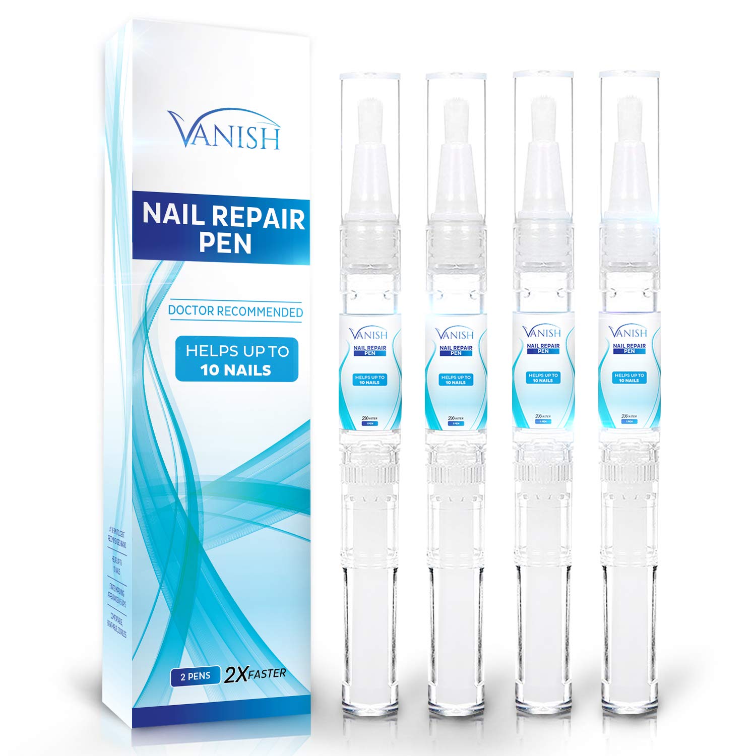 Vanish Fungal Nail Repair Pen 4-pack, Nail Fungus Repair Pen, Effective on Toenail and Fingernail Treatment | Visible Results in 7 Days | 3x More in Every Pen | Helpful E-Book Included : Beauty
