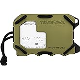 Trayvax Original 2.0 Wallet, RFID Front Pocket Tactical Metal Credit Card Holder with Money Clip, Slim Minimalist Wallet for Men and Women, OD Green