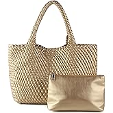 Handmade Woven Bag Satchel Handbag For Women Vegan Leather Tote Bag With Purses Travel Shoulder Bag Underarm Bag