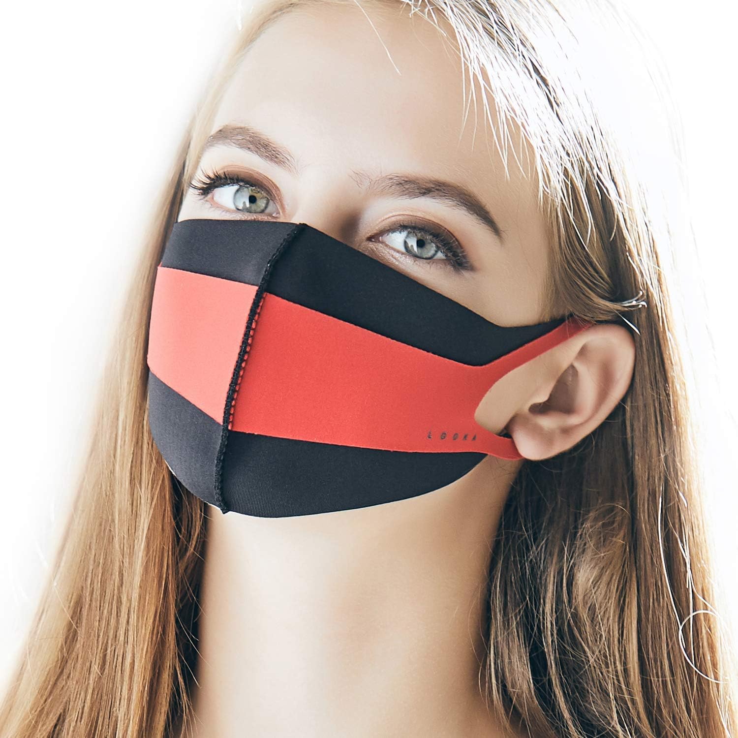 LOOKA MASK Protective Fashion Air Mask | Washable and Reusable | Triple Layered Face Mask | Extreme Black