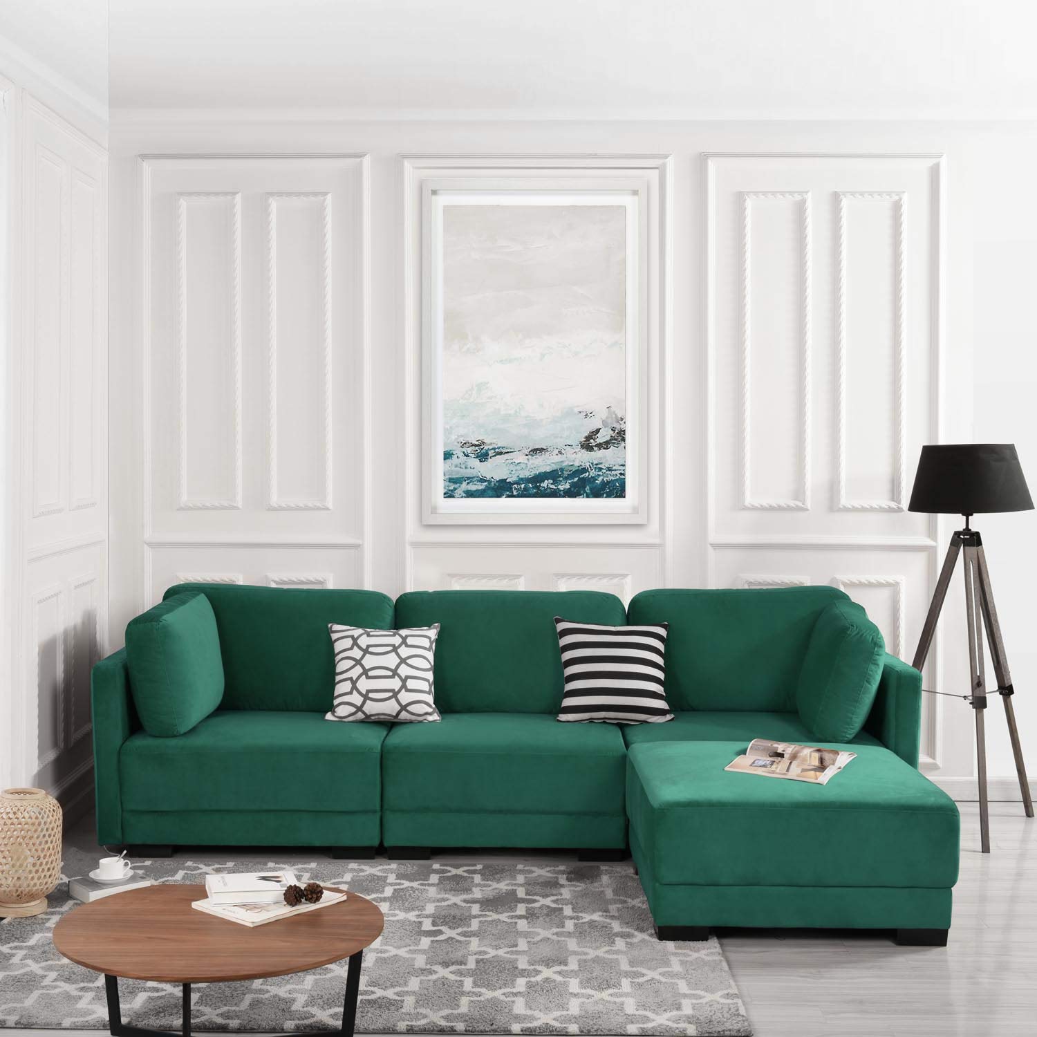 Green Sectional Sofa With Chaise nanathedumbdumb