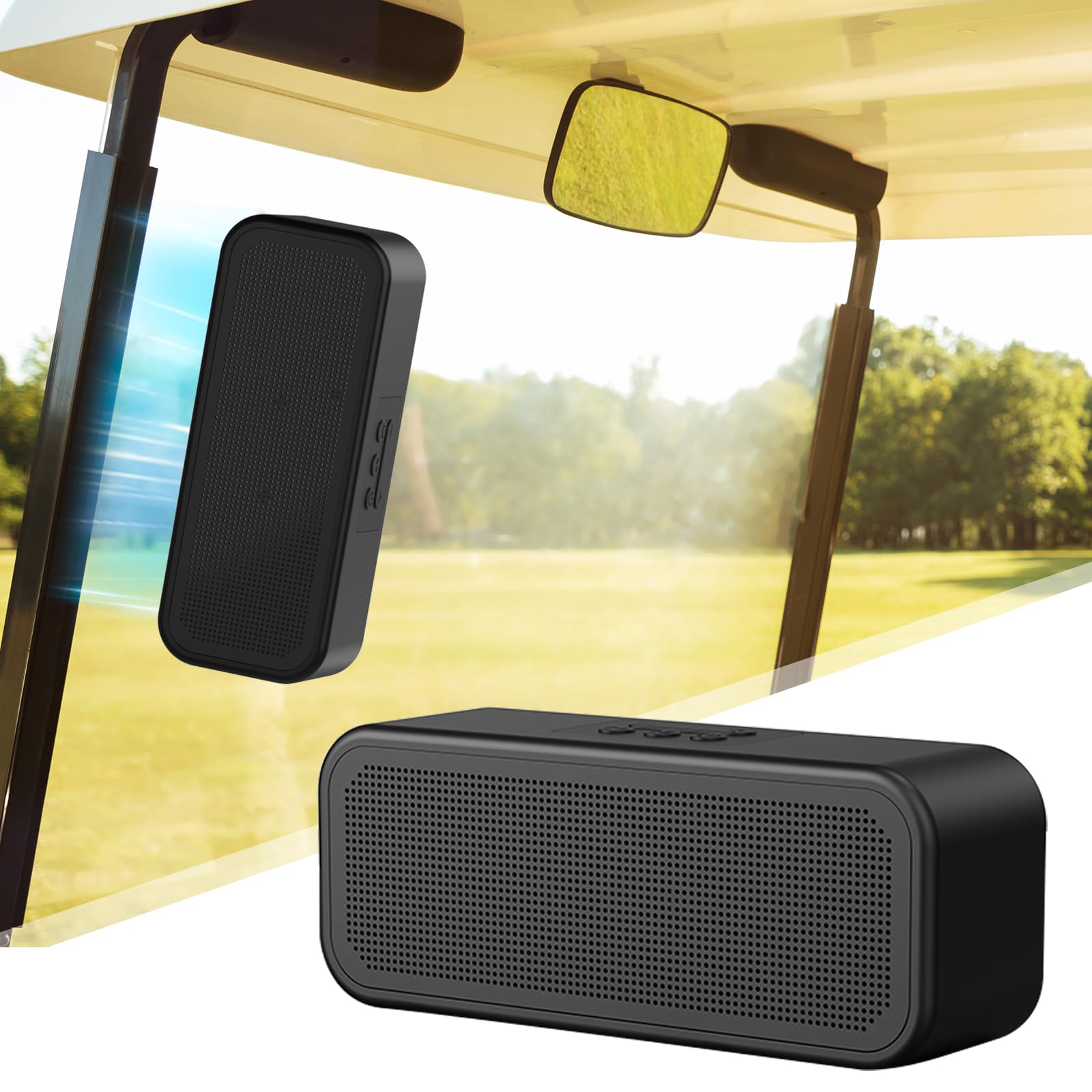 Photo 1 of Golf Cart Speaker, Magnetic Golf Cart Speaker Bluetooth, Wireless Portable Speakers TWS Stereo Loud with Bass, IP67 Waterproof Dust-Proof Outdoor Speaker for Golf Cart EZGO, Club Cart & Yamaha