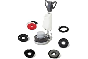 DAPPER SUPPLY 17" Heavy-Duty Weighted Floor Buffer Polisher Machine – 1500W, 154 RPM Commercial Scrubber with Removable Weights – Includes 3.5 Gal Tank, 2 Brushes & 3 Pads – Strip, Buff, Scrub & Polish Floors