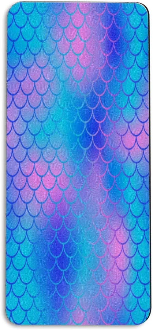 PINLLG Meerjungfrauen-Yogamatte, rutschfest, für Zuhause ...