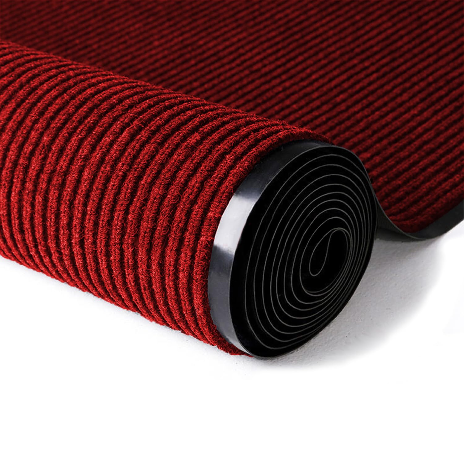 Photo 1 of ITINA Door Mat About W3' x L16' Large Outdoor Indoor Mat Waterproof Rubber Back Rugs for Home Office Business Areas Wine Red-Black