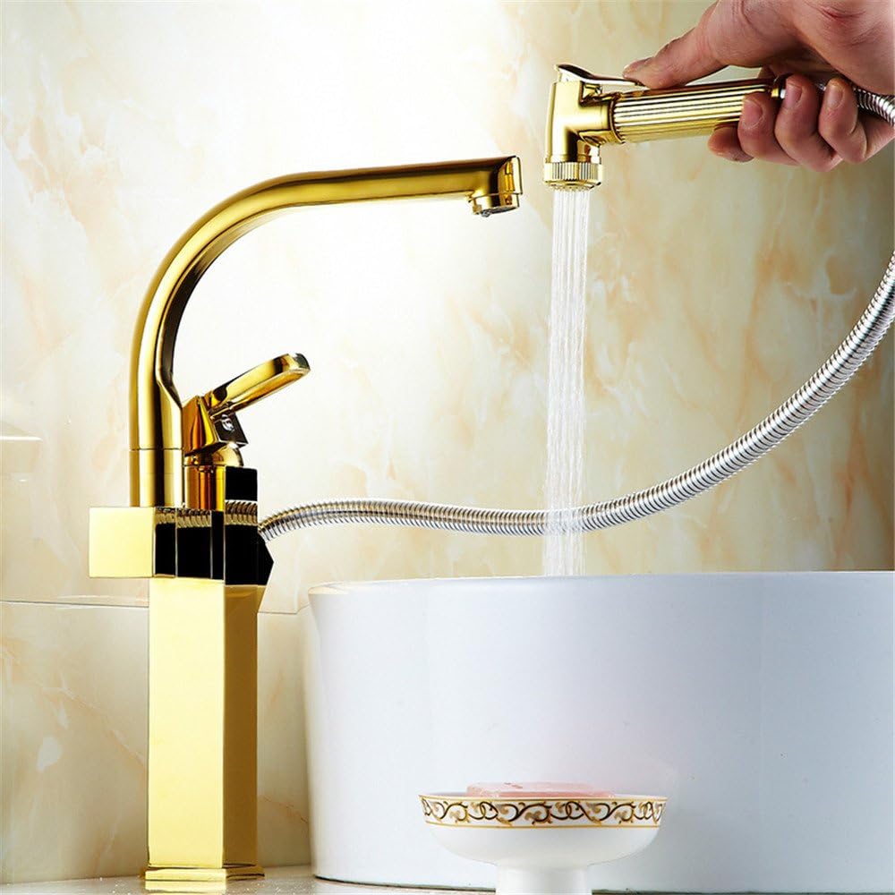 QINLEI European carried Kai kitchen faucet plated single type cold and hot water valve basin faucet brass faucet water-saving environmental protection low lead health