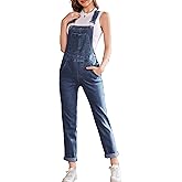 Odefou Bib Overalls for Women Fashion Jean Jumpsuit Adjustable Strap Coveralls