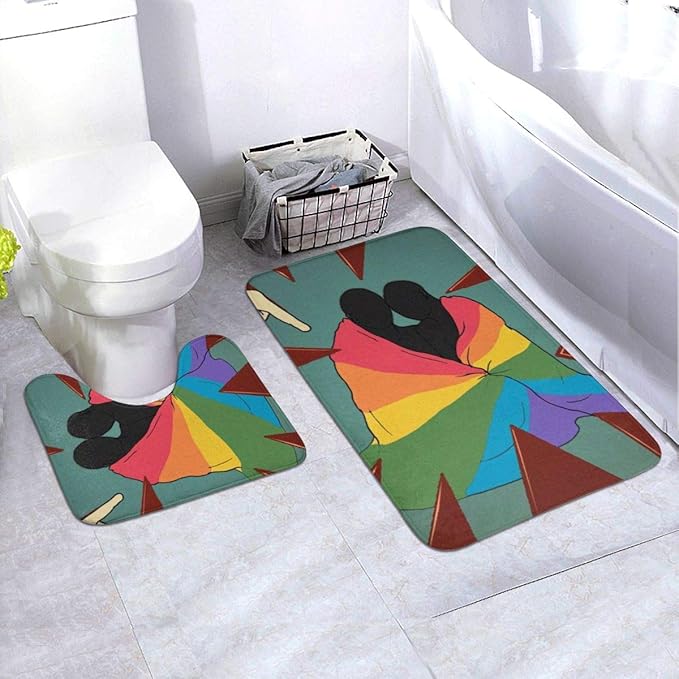 Dreamfy LGBT - Juego de 2 Alfombrillas de baño Inspiradoras para