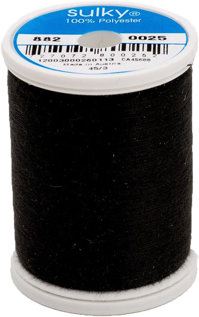 Sulky Bobbin Thread 60wt 1,100yd, Black