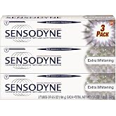 Sensodyne 24/7 Sensitivity Protection Extra Whitening Toothpaste, 6.5 Ounce Tubes (Pack of 3)
