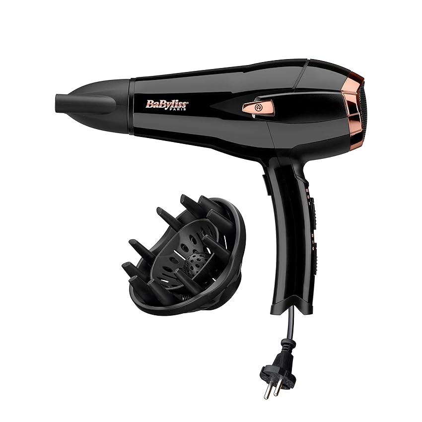 BaByliss Asciugacapelli con cavo retrattile, 2000W Phon Capelli Professionale