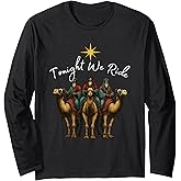 Tonight We Ride Christmas, 3 Wise Men, Christian Christmas Long Sleeve T-Shirt