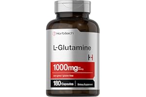 HORBÄACH Horbaach L Glutamine Capsules 1000mg | 180 Powder Pills | Supplement for Women and Men | Pre Workout & Post Workout | Non-GMO & Gluten Free
