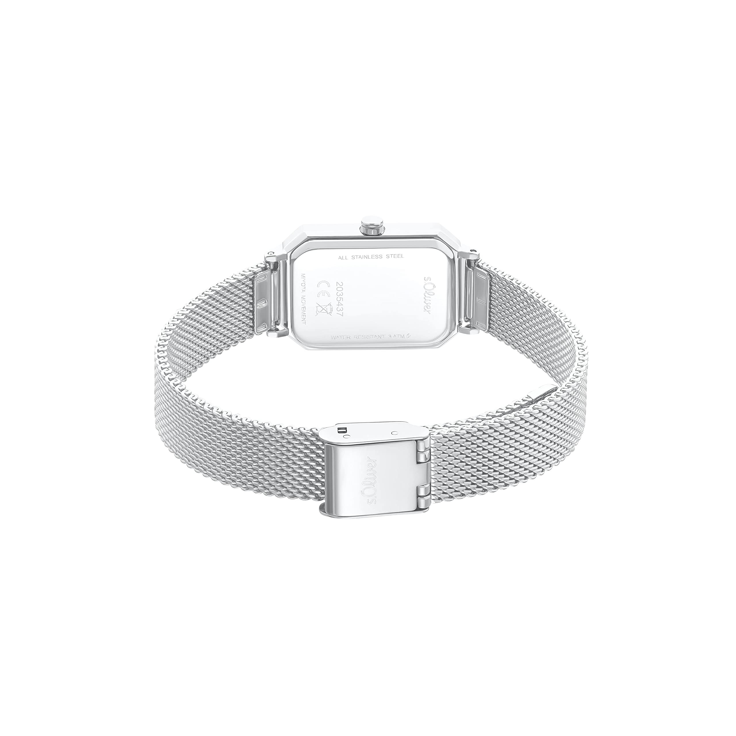 s.Oliver Damen Analog Quarz Uhr mit Leder Armband