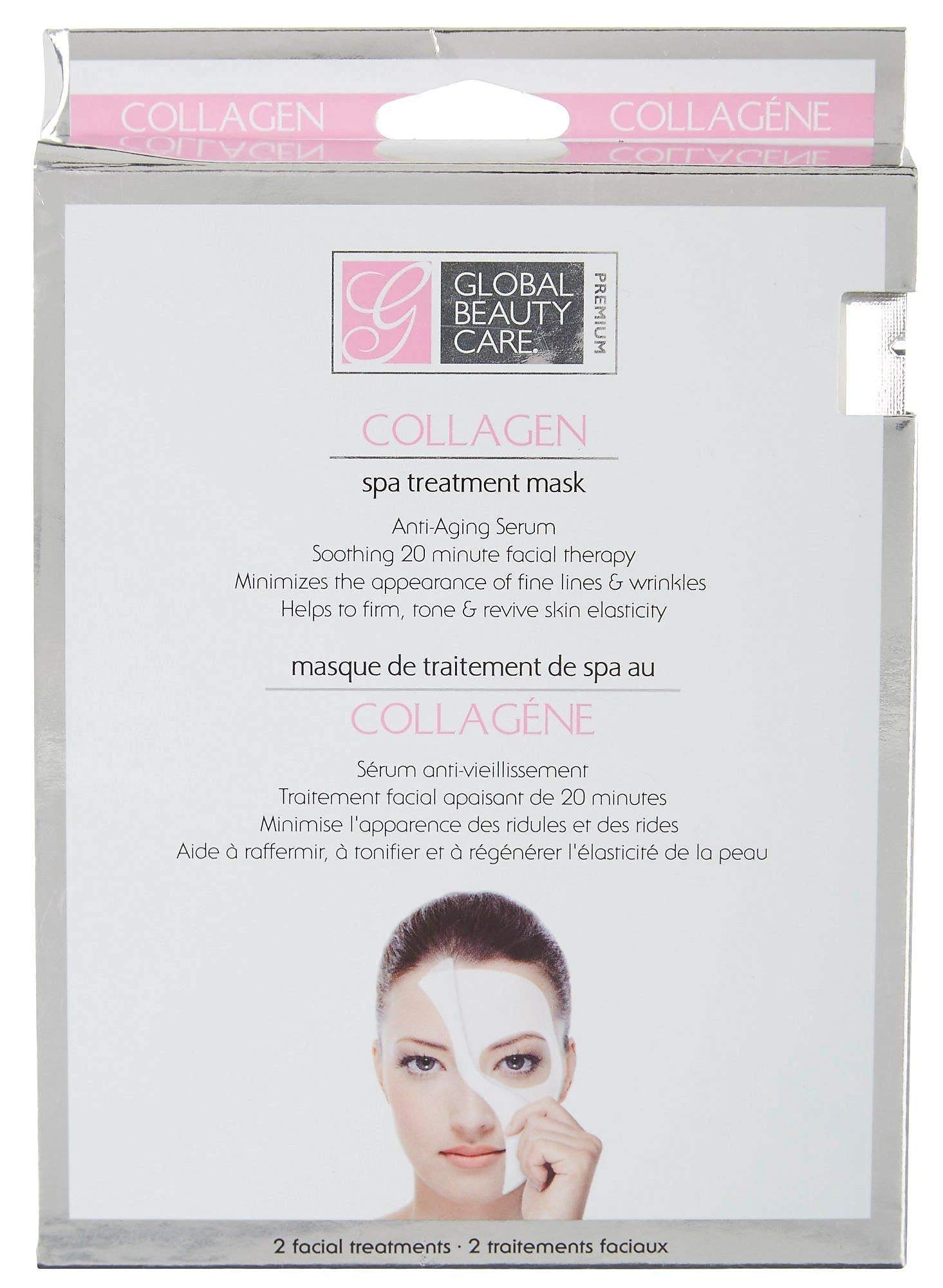 ORIGINAL Global Beauty Care Premium Collagen Spa Treatment Mask for All Skin Types - 2 masks PACK
