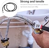 DOITOOL 1PCS Pull Down Faucet Replacement Hose 150cm Stainless Steel Black view 8
