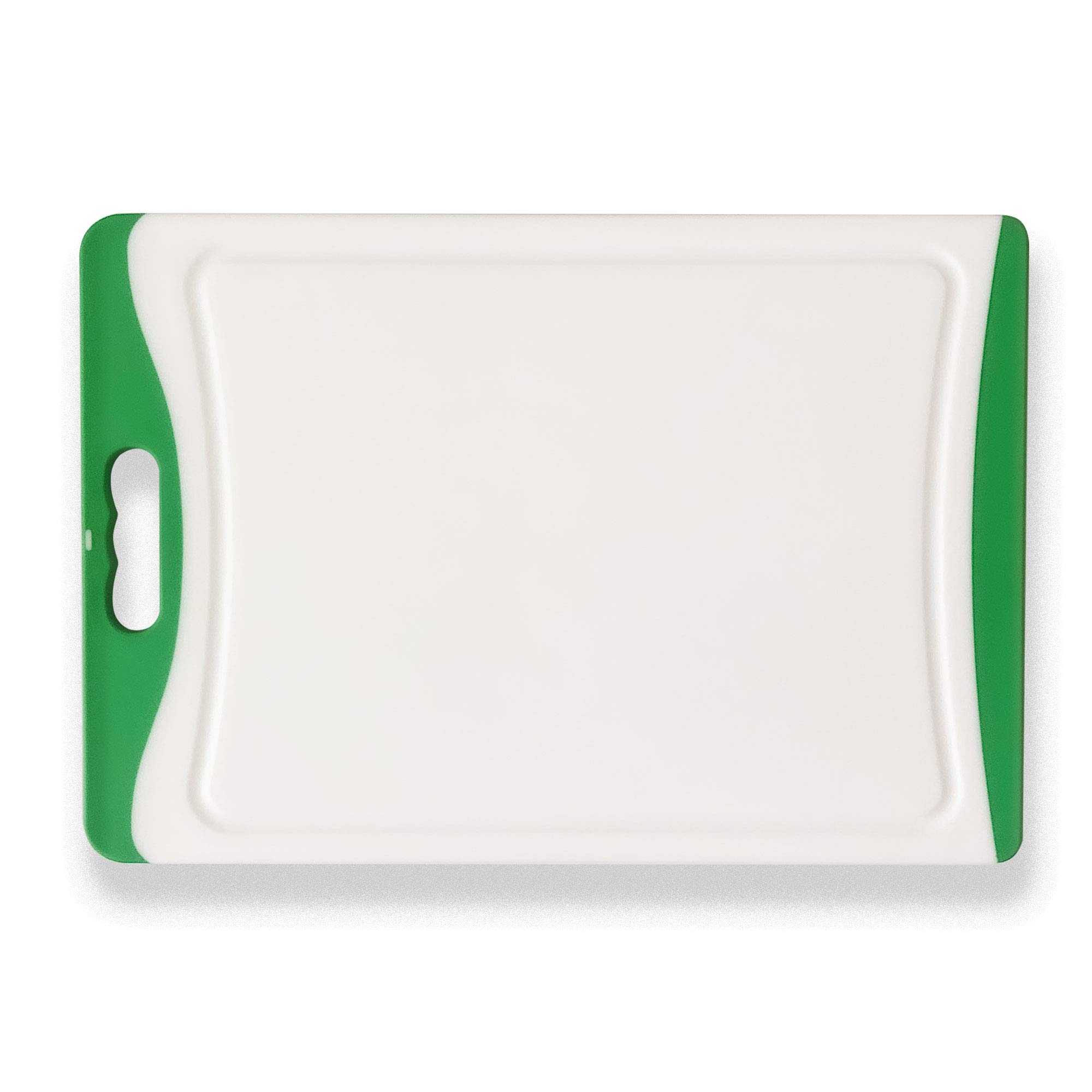Large Plastic Chopping Board or Cutting Board - Green 43cm | Constructed from Durable, Antibacterial Polypropylene. Dishwasher Safe | from Jean Patrique