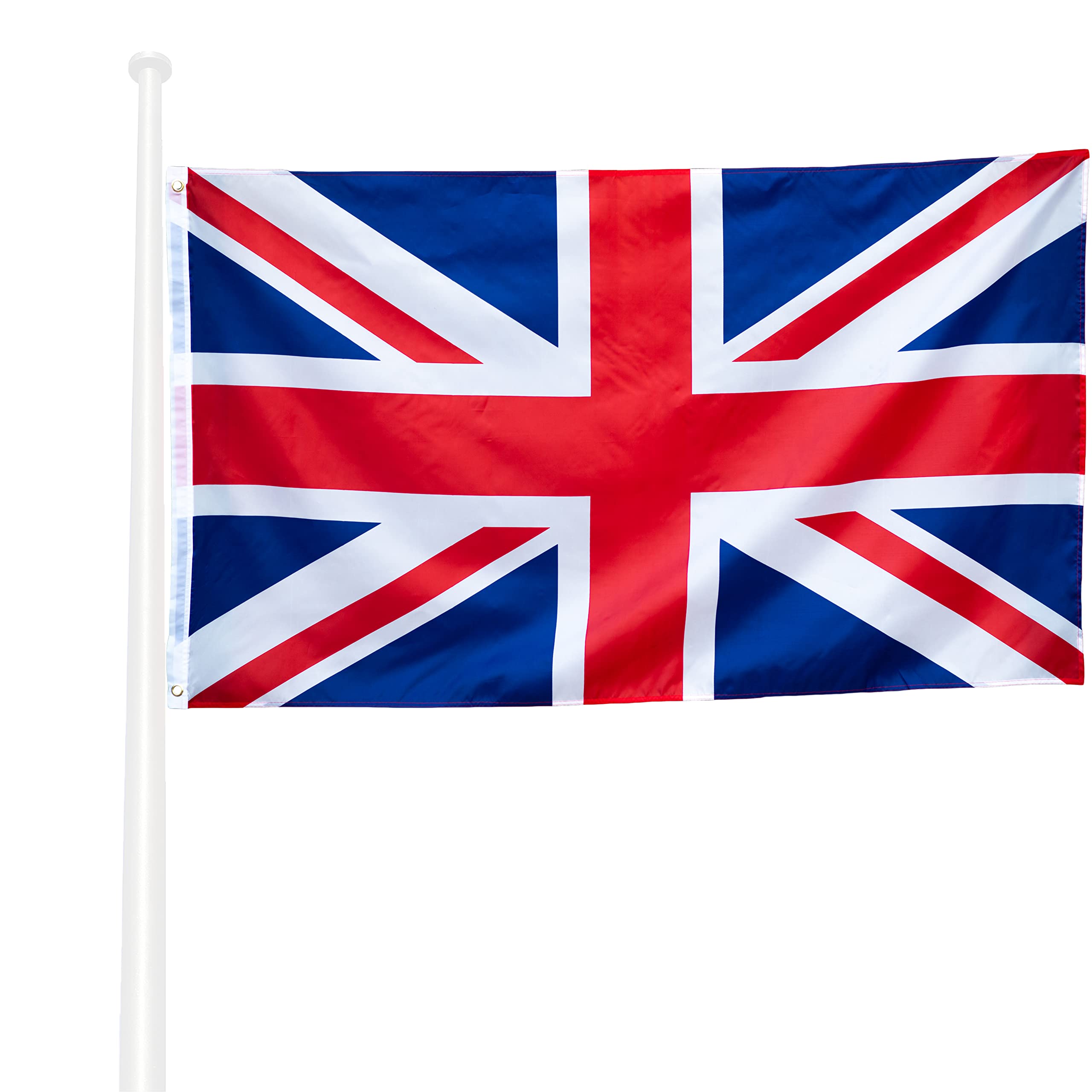 KliKil Blue 150 x 90 cm UK Flag - Weatherproof, Reinforced, Outdoor - Patriotic Decor