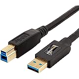 Amazon Basics USB 3.0 Cable - A-Male to B-Male Adapter Cord - 6 Feet (1.8 Meters)