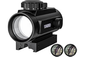 TRSAIM Tactical 1x40mm Reflex Sight, Select Red Dot Lighted Scope Mount Hunting Optics Riflescope, 4 MOA Rifle Scope Reflex Sight for Hunting,Fits 20mm Picatinny Weaver Rail