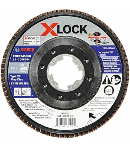 Amazon.com: Bosch Professional Flap Disc (X-LOCK, Ø 125 mm, grit