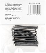 EVOGES M3.5 x 50mm Raised Countersunk Slotted Electrical Screw Pack of 20 Black view 5