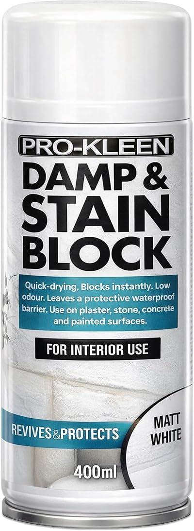 Pro-Kleen Damp & Stain Block White Matt 400ml - Waterproof Barrier