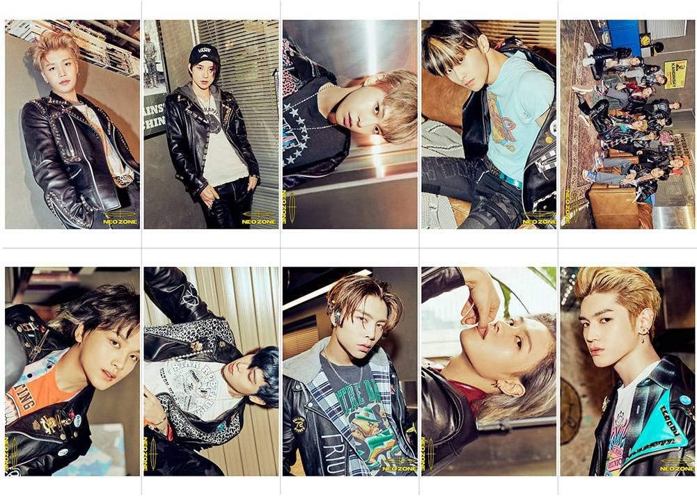 Zhenzhiao 10pcs/Set Kpop NCT 127 NCT #127 Neo Zone Mini Album Card Poster Lomo Card Photocards Photo Card 2020(H07)