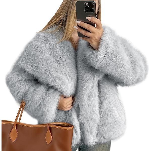 KAJXZ Womens Winter Trendy coats Casual Shaggy Faux Fur