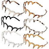 U Shape Fashion Tooth Hair Comb Headband, High Cranium Head Bands for Women's Hair, Reversible Korean Headbands with Teeth for Women, zig zag headbands (6 PCS MIX)