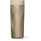 Corkcicle Commuter Cup Travel Mug - Insulated Coffee Mug with Lid - Keeps Drinks Cold 18 Hours - 360° Spill-Proof Sip Lid - Holiday Gift - Great for Gifting Warmth - 17 oz - Champagne Dreams