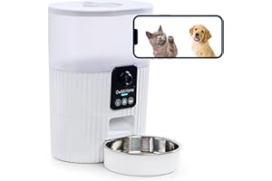 Owlet Home Automatic Pet Feeder with Camera for Cats & Dogs (3.5L), WiFi, Live Video, Auto Night Vision, 2-Way Audio, Compatible with Alexa & Google Assistant, Motion Alert, No Monthly Fee